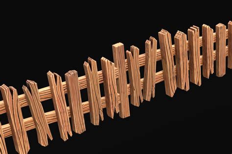 Mobile Stylized Fences 3d Model