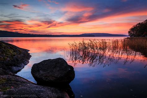 Fotokonst Natur Sk Rg Rd H St Solnedg Ng I Sk Rg Rden Mats