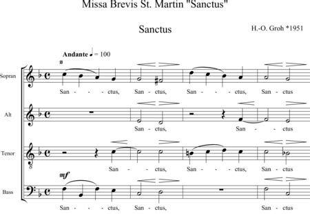 Messe Brevis St Martin Sanctus Benedictus Mass Op Heinz