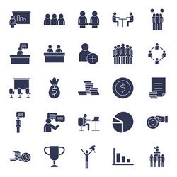 People flat style icon set design Royalty Free Vector Image