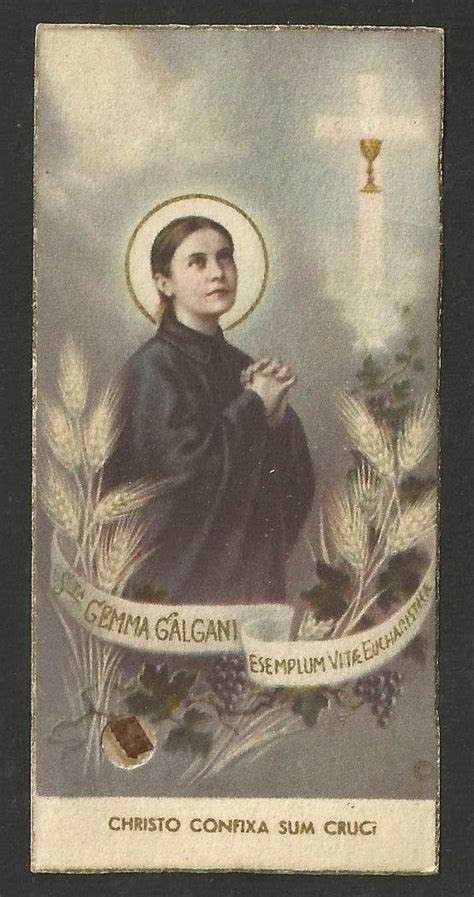 St Gemma Galgani With Holy Communion My Daily Bread A