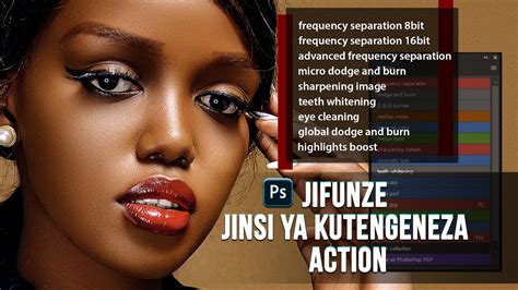 Jinsi Ya Kutengeneza Action Kwenye Adobe Photoshop Youtube