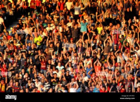 Blurred Crowd Of People In A Stadium Stock Photo Alamy