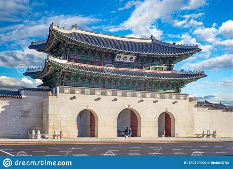 Gwanghwamun Main Gate Of Gyeongbokgung Palace Stock Image Image Of