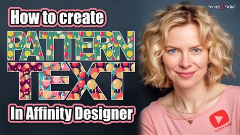 Create Patterned Text In Affinity Design YouTube