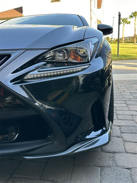 For Lexus Rc200t Rc350 15 16 F Sports Carbon Fiber Front Bumper Lip Splitter Ebay