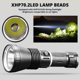 Xhp Powerful Led Scuba Diving Flashlight Brightest W Xhp