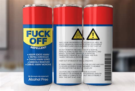 20 Oz Skinny Tumbler Fuck Off Sublimation Design Etsy