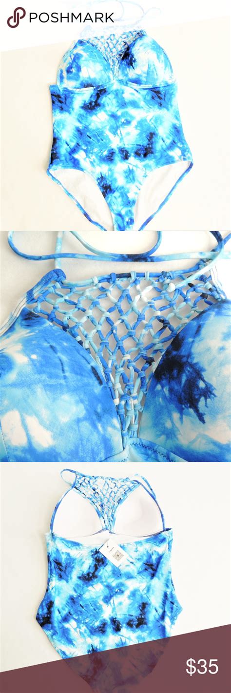 Cupshe Bathing Suit Tye Dye Blue Size Large Cupshe Bathing Suits