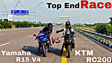 Ktm Rc 200 Vs Yamaha R15 V4 Top End Race Must Watch 🔥 Youtube