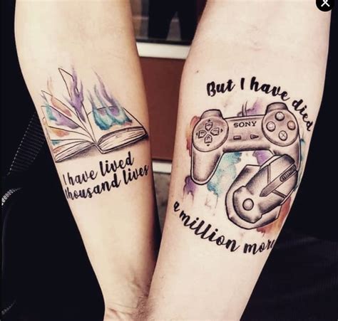 Pin by Tasha Hobbs on Tattoos | Matching tattoos, Nerdy tattoos, Gamer ...