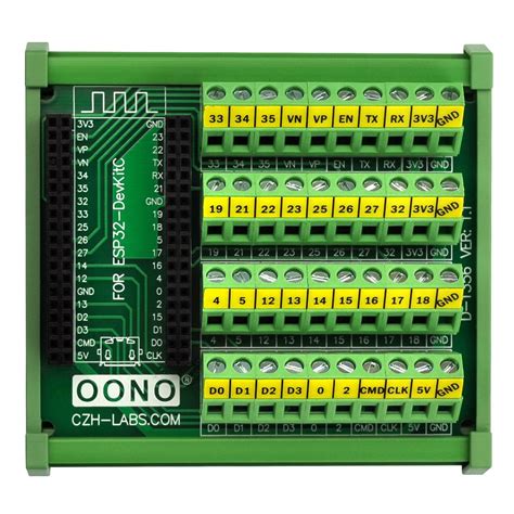 Snapklik Din Rail Mount Screw Terminal Block Breakout Module