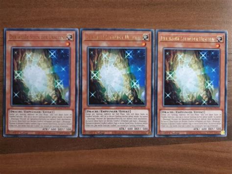 3X YU GI OH MAGO DE125 Der weiße Stein der Uralten Rare NM DE 1st Ed