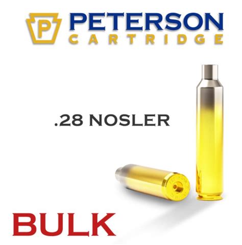 Peterson Reloading Brass 28 Nosler Box Of 250