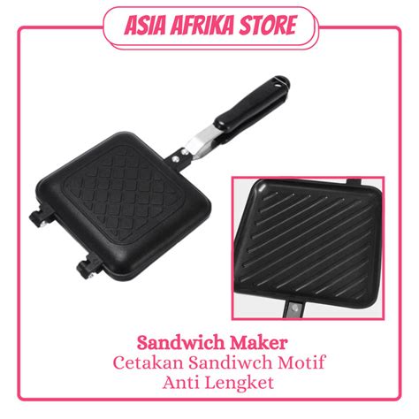 Jual Cetakan Roti Sandwich Manual Persegi Motif Maker 15 Cm Anti