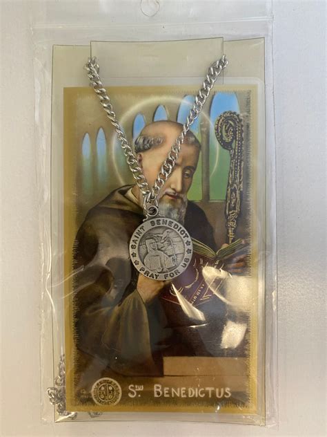 St. Benedictus medal with prayer card – Kathleen's of Donegal