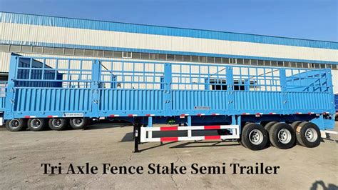 Tri Axle Fence Stake Semi Trailers For Sale In Tanzania Dar Es Salaam