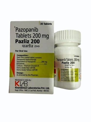 Pazopanib 200 Mg Tablets At Rs 6000 Bottle Anti Cancer Orals In