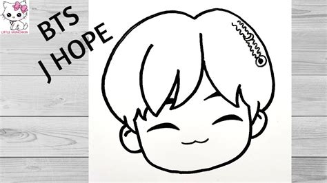 Bts Drawing How To Draw Jhope From Tinytan Bts Step By Step Bts