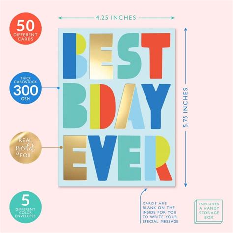 Variety Assorted Custom Happy Birthday Bulk Greeting Cards With