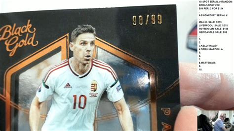 Panini Black Gold Soccer Box Pick Your Team Pyt Hobby Case Break