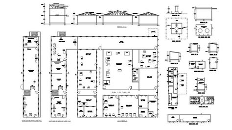 2d Cad Plan Of The Factory In Dwg File Cadbull