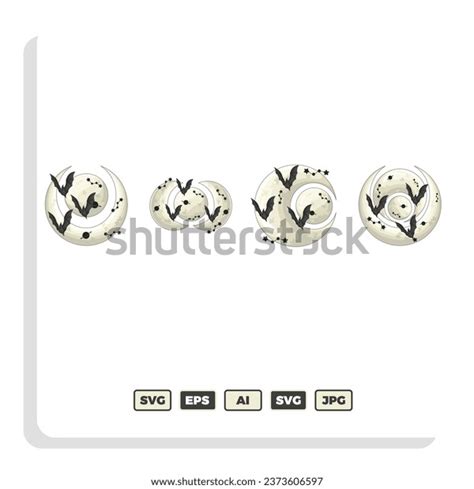 Bats Moon Flying Bats Stars Vector Stock Vector (Royalty Free ...