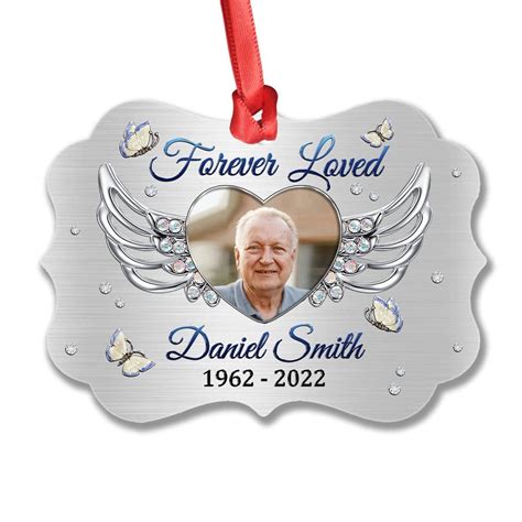 Personalized Ornament Memorial Angel Wing Style Gift