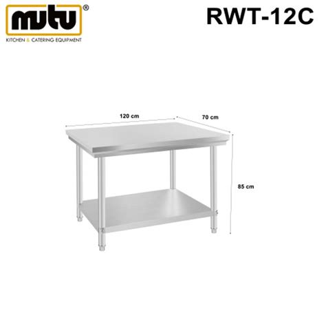 Jual Worktable Stainless Meja Dapur 120 Cm Meja Kerja Rwt 12c