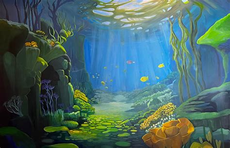 Kelp Forest Childrens Mural Wandering Brushes