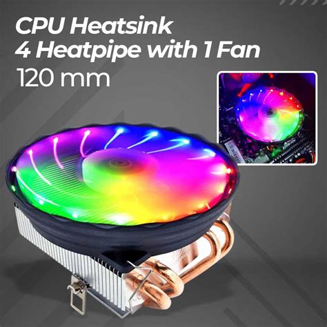 Jual Snowman CPU Heatsink 4 Heatpipe LED RGB With 1 Fan 120mm