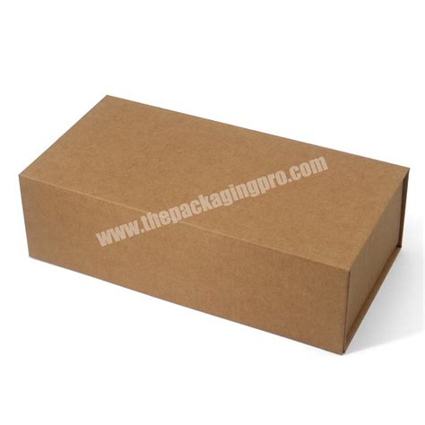 Custom Foldable Magnetic Brown Kraft Gift Boxes With Magnetic Lid