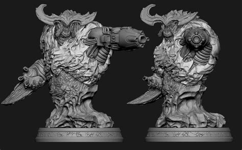 ArtStation - Cyberdemon Statue - Doom Fan Art, Worachot Ruangsri ...