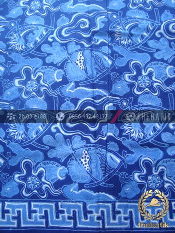 Jual Kain Batik Seragam Pekalongan Motif Kontemporer Biru THEBATIK CO ID