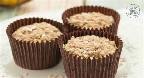 Bananen Haferflocken Muffins Ohne Zucker Backen Macht Gl Cklich