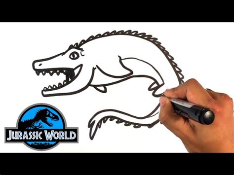 Cómo Dibujar Un Mosasaurus De Jurassic World Imágenes Fáciles Para Dibujar