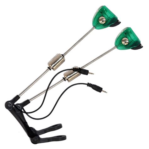 2 X LED Fishing Swingers Illuminated Drop Off Indicator For Carp