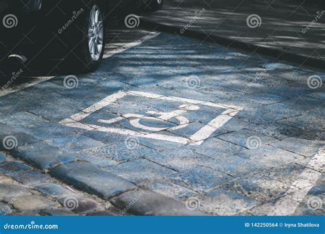 Handicapped parking spot stock photo. Image of challenged - 142250564