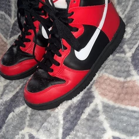 Black and red Nike high tops #hightops #nike - Depop