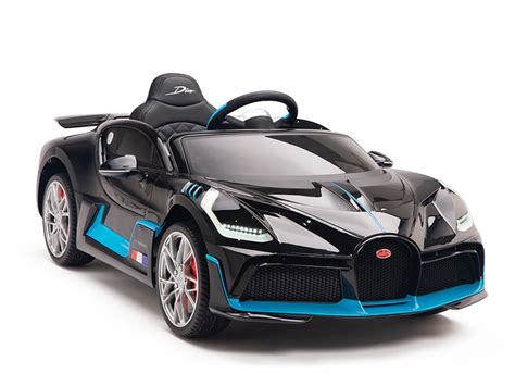 V Bugatti Divo Black Ride On Car With Parent Remote And Leather Seat