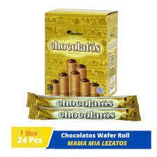 Jual Chocolatos Wafer Roll Long Chocolate Flavour Netto Pcs X