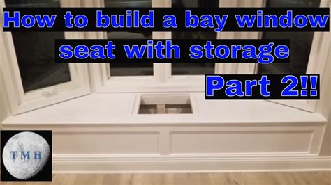 A Window Seat With Storage In It And The Words How To Build A Bay