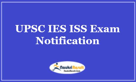 UPSC IES ISS Exam Notification 2022 53 Posts Eligibility Apply Online