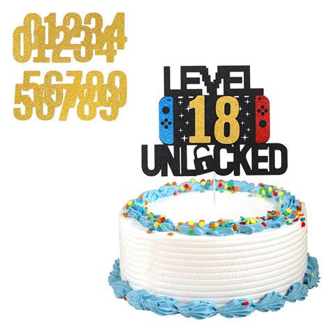 Buy Gamer Cake Topper Video Game Cake Topper Level Birthday Cake