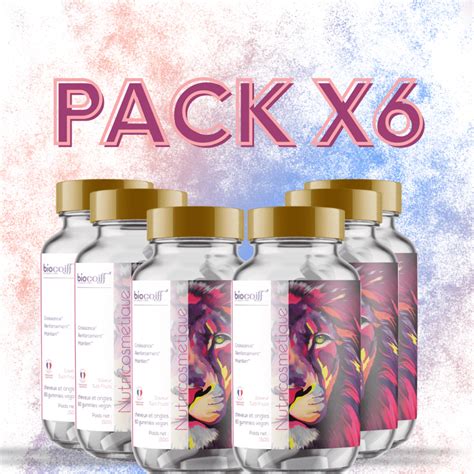 Pack 6 Pots de Pastilles beauté brillance volume