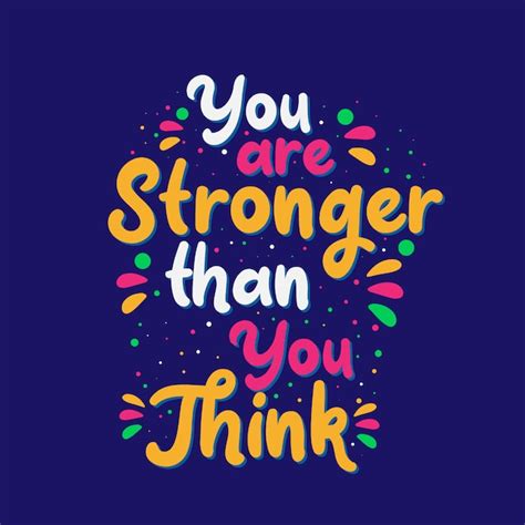 Premium Vector Inspirational Motivation Quotes You Are Stronger Than