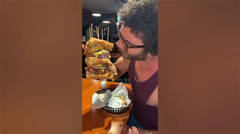 Thee Man Vs Food Burger Youtube