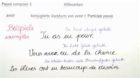 Passé Composé Unregelmäßige Verben Mit „avoir“ 1 Inkl Übungen