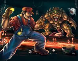 Mario vs Bowser - Super Mario Bros. Fan Art (32633355) - Fanpop