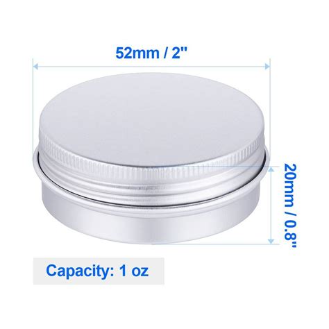 30 Pack Tin Cans Screw Top Round Metal Lip Balm Tins Containers With Lids 1oz Ebay